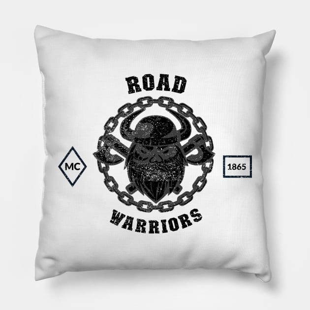 Road Warriors Biker Club Pillow by Tip Top Tee's