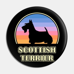 Scottish Terrier Vintage Sunset Dog Pin