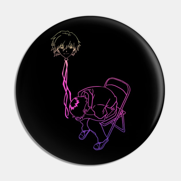 NGE! Shinji Ikari chair Kaworu balloon essential messed up gradient shirt for fans Pin by Angsty-angst