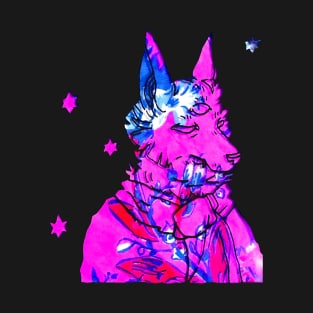 Floral Space Coyote T-Shirt