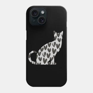 Black Heart Cat | gifts for cat lovers Phone Case