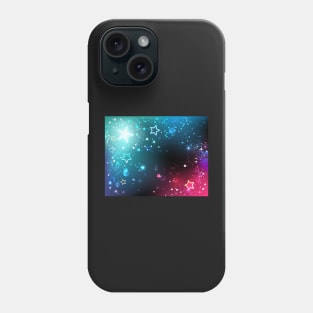 Bright space background with stars. Phone Case