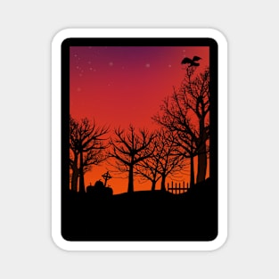 Halloween Graveyard Magnet