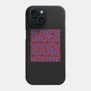 red and blue polka dot design pattern Phone Case