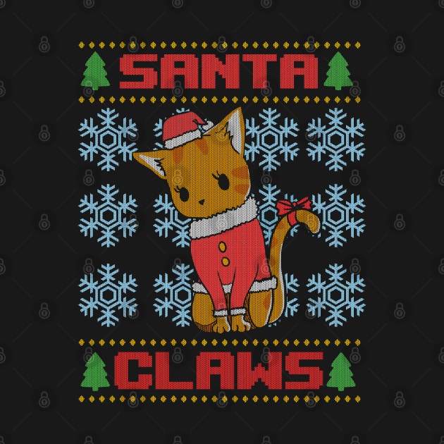 Santa Claws Ugly Christmas Sweater by KsuAnn