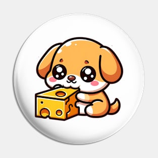 Cheese puppy Pin