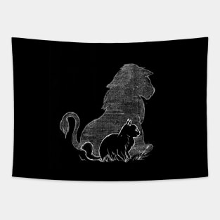 Cat and a Lion Tapestry