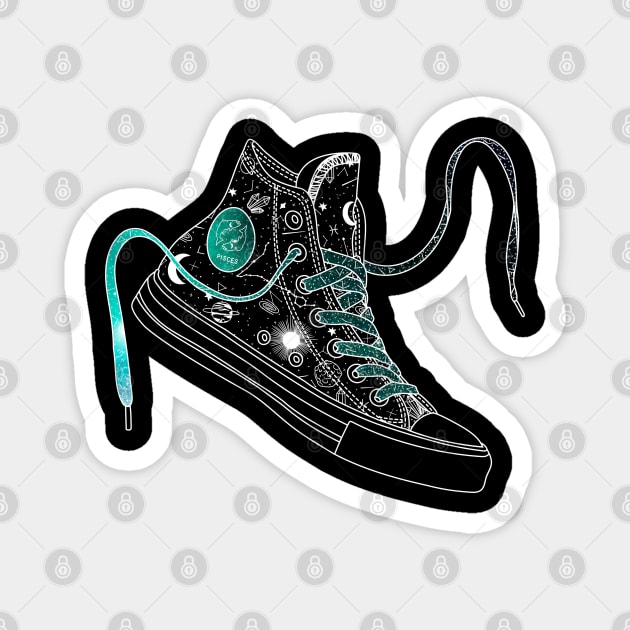 Pisces high tops - Space laces Magnet by MickeyEdwards