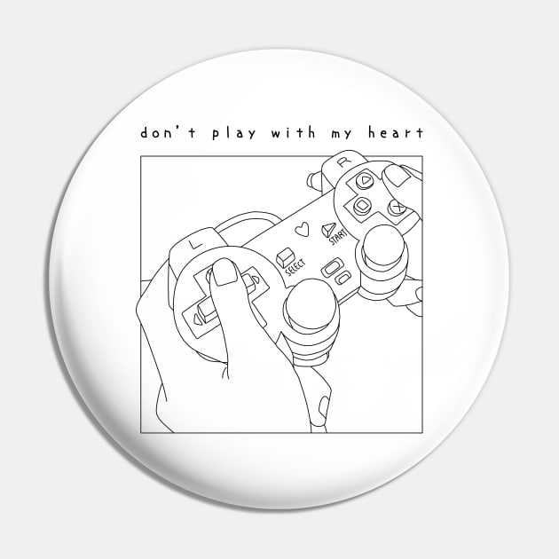 Don't play with my heart - V2 Pin by RedOni Clothing