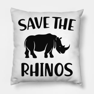 Rhino - Save the rhinos Pillow