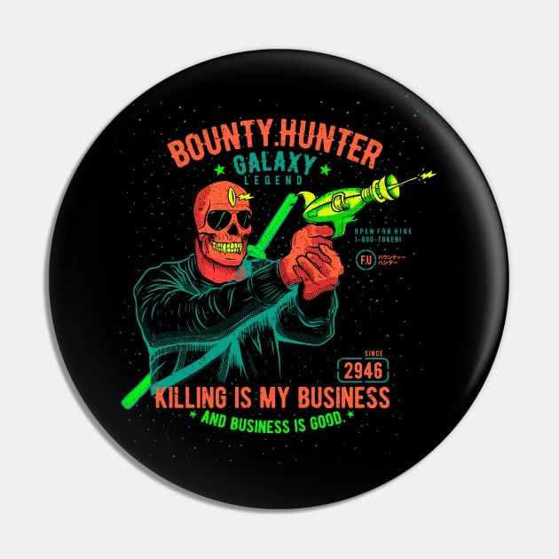 Tokebi's Skull Bounty Hunter Pin by Yamabushi's Kawaii Store