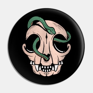 cat skull Pin