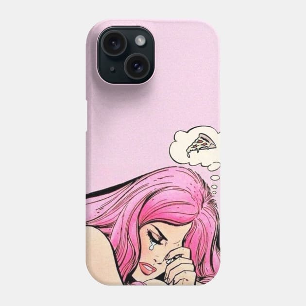 Pink Lady Crying Phone Case by JetQuasar