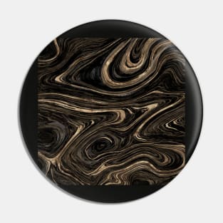 Black and gold Liquid Marble Watercolor Pin