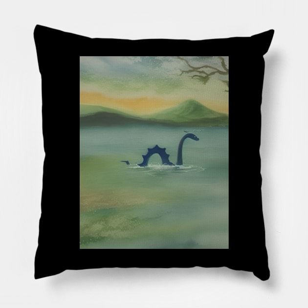 Nessie Pillow by Glenbobagins