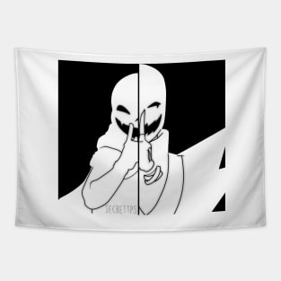 XGaster and Ink B&W Tapestry