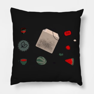 Watermelon Tea Aesthetic Sheet Pillow