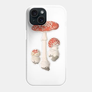 Vintage Mushroom Illustration Phone Case