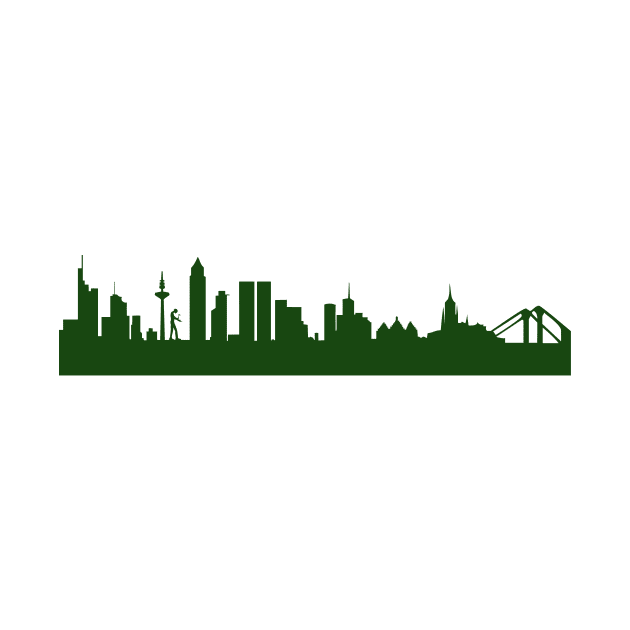 FRANKFURT skyline in forest green by 44spaces