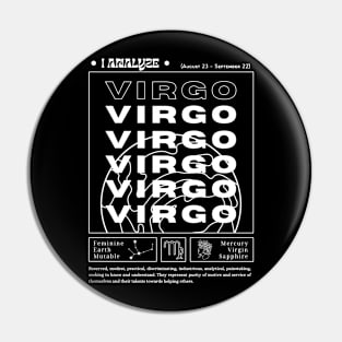 Virgo zodiac sign Pin