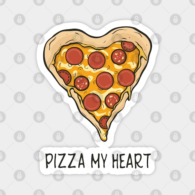 Pizza My Heart Magnet by Art-Jiyuu