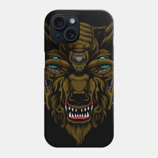 wolf robot illustration perfect for design Phone Case