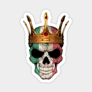 Mexican Flag Skull with Crown Magnet