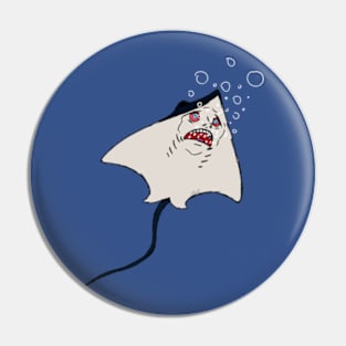 Manta Horror Ray Pin