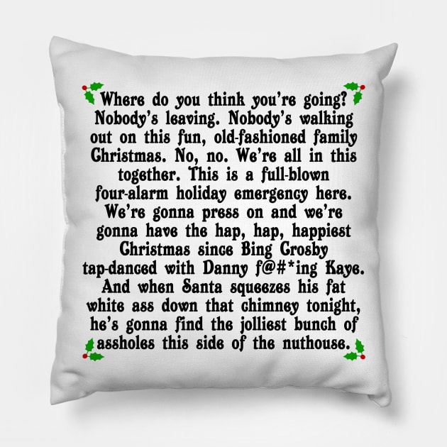 Hap, Hap, Happiest Christmas Pillow by klance