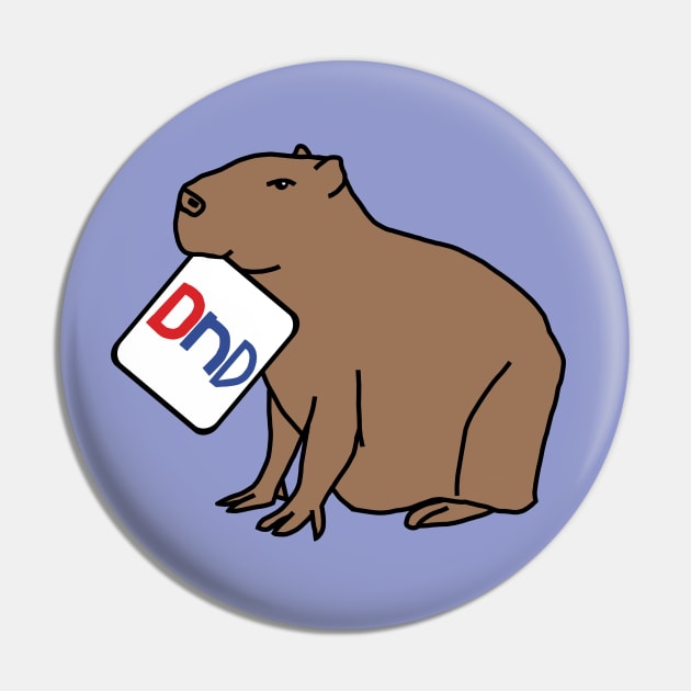 DND Capybara say Do not Disturb I am Gaming Pin by ellenhenryart