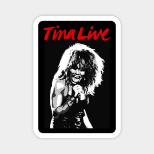 tina turner live retro bw Magnet