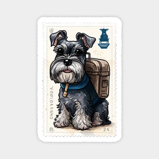 Schnauzer Stamp 2 - Postage Stamp Series Magnet