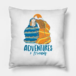 Adventure + friends Pillow