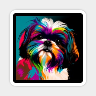 Cute Pop Art Shih Tzu Magnet