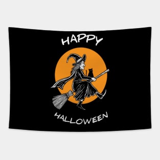 Illustration Flying Hallowen Tapestry