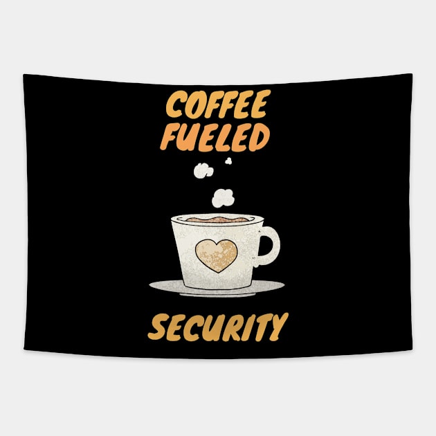 Coffee fueled security Tapestry by SnowballSteps