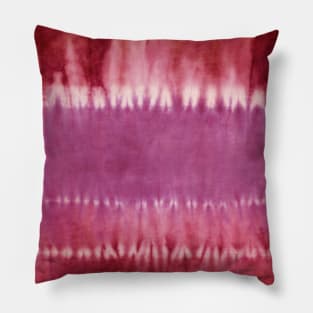 Red Bold Tie-Dye Stripes Pillow