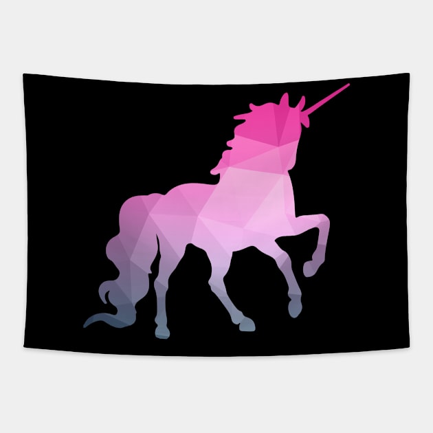 Abstract Unicorn Pink Tapestry by Shawnsonart