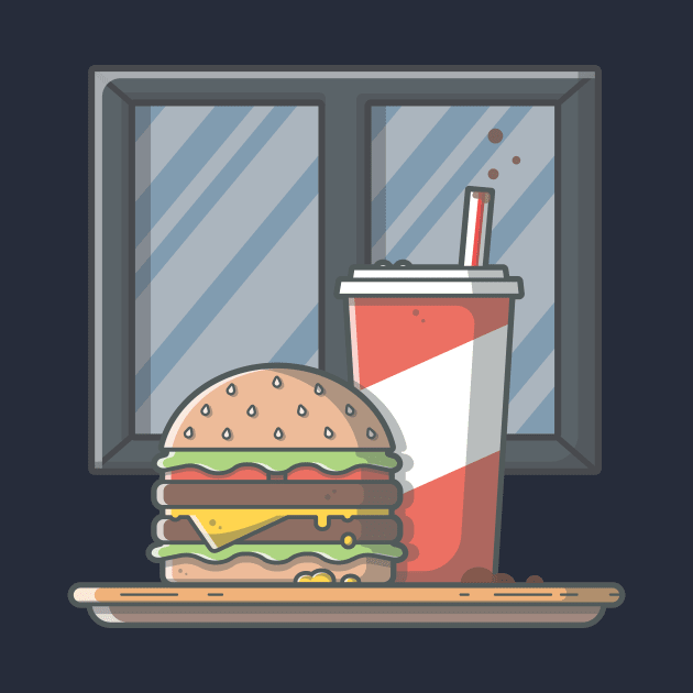 Burger and Soda cartoon by Catalyst Labs