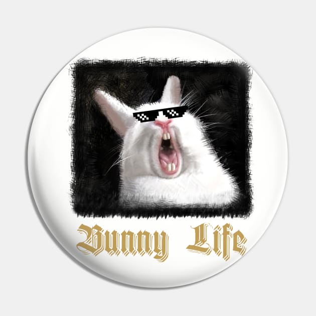 Thug Life Bunny Pin by SteelWoolBunny