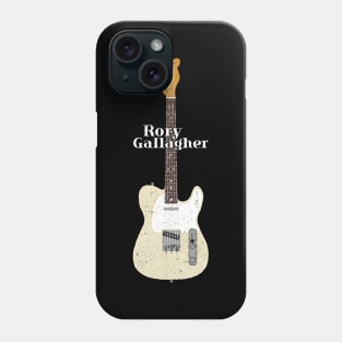 Rory Gallagher White 1966 Electric Guitar Phone Case