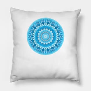 Sky Blue Lily Mandala Pillow