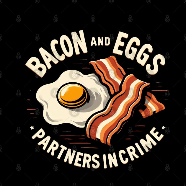 "Bacon and Eggs: Partners in Crime" Funny Breakfast by SimpliPrinter