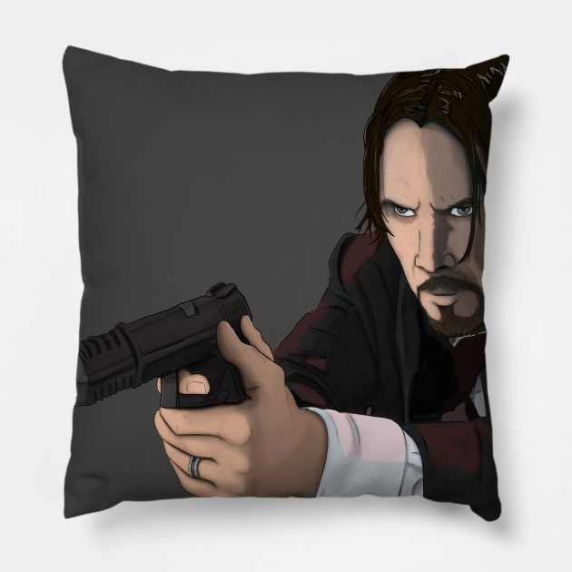 John Wick is back!! Pillow by Deadpoolinc