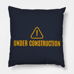 Under construction gym wear Pillow