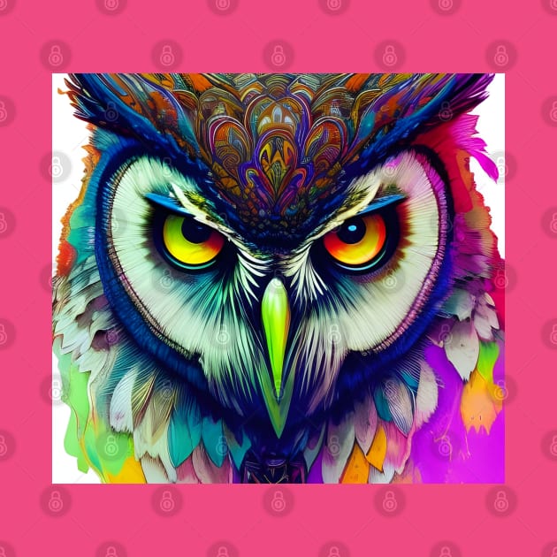 Graphic Novel Comic Book Art Style Owl by Chance Two Designs