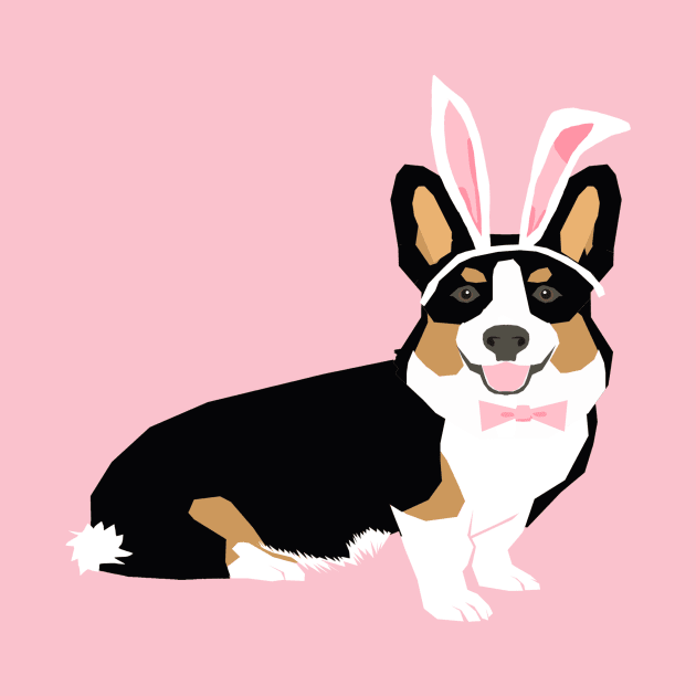 Tri Corgi Easter Bunny by friendlypets