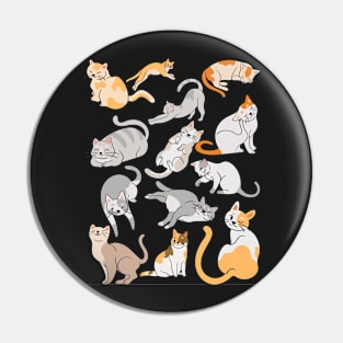 Colorful cat pattern- autumn/fall colors Pin