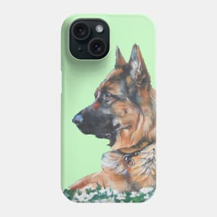 German Shepherd Fine Art Paintinglove ger Phone Case