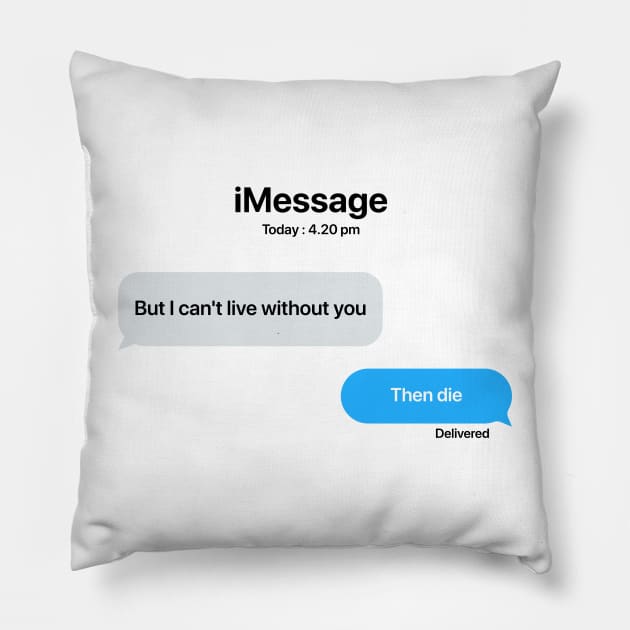 iMessage letter Pillow by Ferhat Sözeri Art